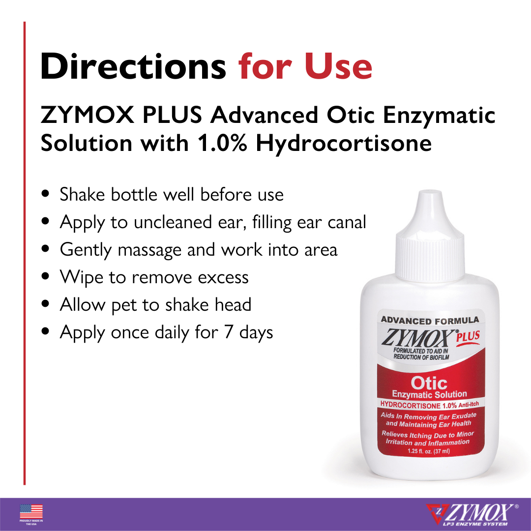 ZYMOX PLUS Advanced Otic Enzymatic Solution | 1% Hydrocortisone