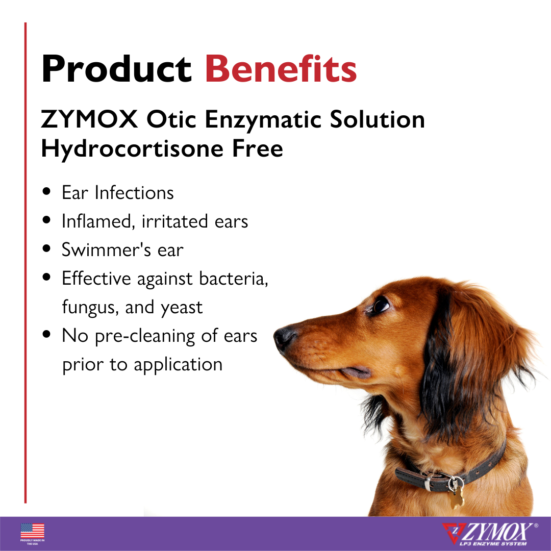 ZYMOX Otic Enzymatic Solution | Pet Ear Drops | 1.25 oz, 4 oz, 8 oz