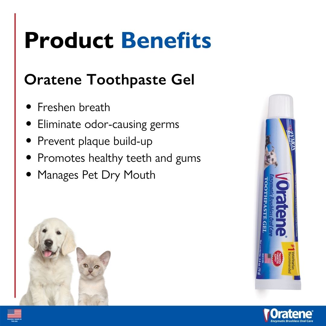 Oratene Enzymatic Brushless Oral Gel for Dogs Cats Pets