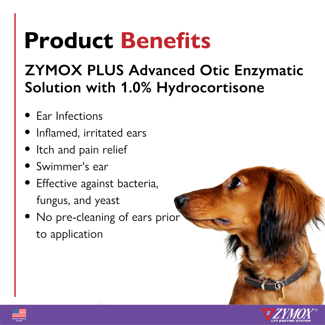 ZYMOX PLUS Advanced Otic Enzymatic Solution | 1% Hydrocortisone