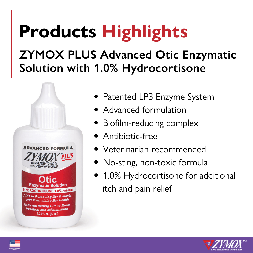 ZYMOX PLUS Advanced Otic Enzymatic Solution | 1% Hydrocortisone